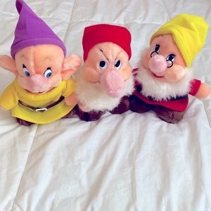 Vintage 50th Anniversary Disney dwarfs Doc, Dopey, Grumpy